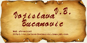 Vojislava Bučanović vizit kartica
